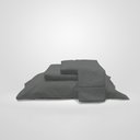 Ver imagem 2 de Jogo de Cama Lençol 400 Fios Casal P. Palito 4 Pçs Prata Casa Dona