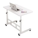 Ver imagem 1 de Mesa para Notebook Ajustável Estrutura Aço 60cm Branco Rodízios com Trava Yeet
