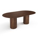 Ver imagem 1 de Mesa de Jantar West 180cm X 100cm 6 Lugares Lâmina Natural de Madeira Castanho