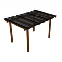 Ver imagem 1 de Kit Policarbonato Fume 4mm 3,00m X 1,00m - Perfis Naturais