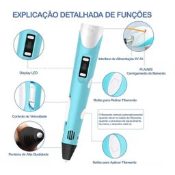 Caneta 3d Profissional: Uso Infantil e Adulto Inclui - 8