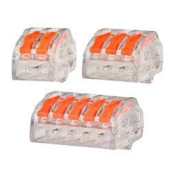 100x Kit Conector Emenda Rápida Derivação Borne 2 3 5 Fios - 1