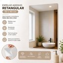 Ver imagem 5 de Espelho Grande 40x30cm Adesivo Acrilico Placa Autocolante Flevivel Decorativo Parede Casa Banheiro Q