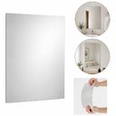 Ver imagem 2 de Espelho Grande 40x30cm Adesivo Acrilico Placa Autocolante Flevivel Decorativo Parede Casa Banheiro Q