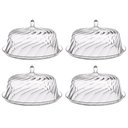 Ver imagem 1 de Kit 4 Porta Bolo com Cúpula 30cm Transparente Boleira Glassy Crippa Doces Sobremesas