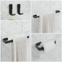Ver imagem 1 de Kit de Acessórios para Banheiro 5 Peças 2 Cabides Stander:preto