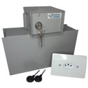 Ver imagem 4 de Cofre Tomada com Gaveta Interna e Fundo Falso 15x26cm