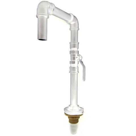 Torneira Design Industrial PVC 3/4" com Registro de Esfera - Madareli - Branco