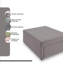 Ver mais imagens de 4 em 1 Poltrona, Puff, Chaise e Cama Ares Cinza Claro Estofama