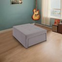 Ver imagem 4 de 4 em 1 Poltrona, Puff, Chaise e Cama Ares Cinza Claro Estofama