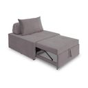 Ver imagem 1 de 4 em 1 Poltrona, Puff, Chaise e Cama Ares Cinza Claro Estofama