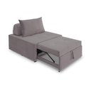 Ver imagem 1 de 4 em 1 Poltrona, Puff, Chaise e Cama Ares Cinza Claro Estofama