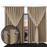 Cortina Blackout Lea Corta Luz 6,10 X 2,80 Quarto Bege - 6
