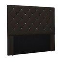 Ver imagem 1 de Cabeceira Cama Box Casal Dora 160cm para Colchão Queen Size Mdf Estofada Corino Marrom Loja Sheep