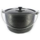 Ver imagem 2 de Caldeirão Alumínio Craqueado Alça Galvanizada Preto 14cm