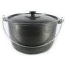 Caldeirão Alumínio Craqueado Alça Galvanizada Preto 14cm - 2