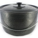 Ver imagem 1 de Caldeirão Alumínio Craqueado Alça Galvanizada Preto 14cm