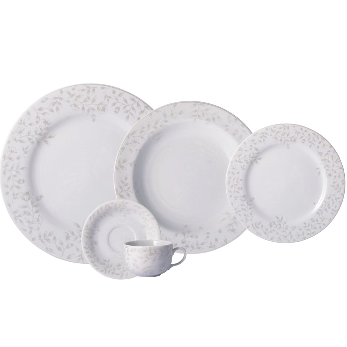 Aparelho Jantar e Café Porcelana Schmidt 30 Peças - Dec. Guaporé - 1