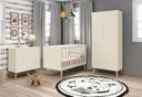 Ver imagem 1 de Jogo de Quarto para Bebê Completo 2 Portas Théo New Areia Fosco com Natural - Reller