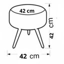 Ver imagem 2 de Puff Redondo Decorativo Panqueta de Apoiar Os Pés Suede Terracota