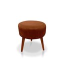 Ver imagem 1 de Puff Redondo Decorativo Panqueta de Apoiar Os Pés Suede Terracota