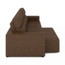 Ver imagem 7 de Sofá Retrátil 3 Lugares 204cm 2 Módulos Nero Couro Marrom Manchado G52 - Gran Belo