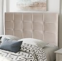 Ver imagem 3 de Cabeceira De Cama Box Luiza Casal 140cm X 106cm Couro Bege Mz Decor