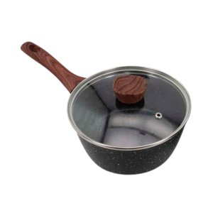 Panela Revestimento em Cerâmica Antiaderente 18cm Preto Stone