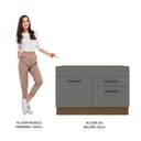 Ver imagem 6 de Balcão de Pia Cozinha 1 Porta e 2 Gavetas Rustic/Cinza Agata Madesa