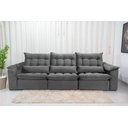 Ver imagem 5 de Sofá Retrátil e Reclinável Ipanema 2,10m em Tecido Veludo C/ 03 Módulos - Montagem Inclusa