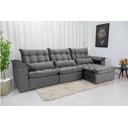 Ver imagem 3 de Sofá Retrátil e Reclinável Ipanema 2,10m em Tecido Veludão C/ 03 Módulos - Montagem Inclusa