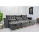 Ver imagem 1 de Sofá Retrátil e Reclinável Ipanema 2,10m em Tecido Veludo C/ 03 Módulos - Montagem Inclusa