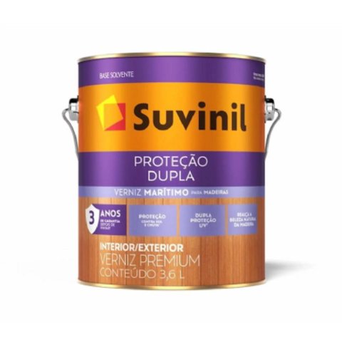 Verniz Maritimo para Madeira Proteção Dupla Acetinado Natural 3,6l Suvinil