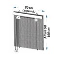 Ver imagem 7 de Persiana Bambu Rolo Marrom 80 (l) X 160 (a) Cm Cortina Madeira Roller 0,80 X 1,60 Marrom