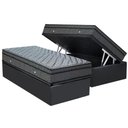 Ver imagem 1 de Cama Box Baú Solteiro: Colchão Molas Ortobom Hotelaria Multilastic Orthotel Luxo + Base CRC Suede