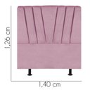 Ver imagem 3 de Cabeceira Bélgica Cama Box Casal 140 Cm Suede Rosa Bebê