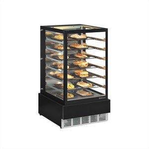 Vitrine Estufa MGEE-070PR c/ 6 Prateleiras Linha Conveniência Gourmet Full Glass e LED Perimetral
