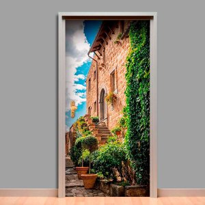 Adesivo para Porta Paisagem Itália- 93X210Cm