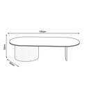 Ver imagem 3 de Mesa de Centro Ipê em Madeira Maciça Castanho Metal Preto