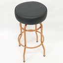 Ver imagem 2 de Banqueta Bar Alta Giratória Cobre Assento Preto - Poltronas do Sul
