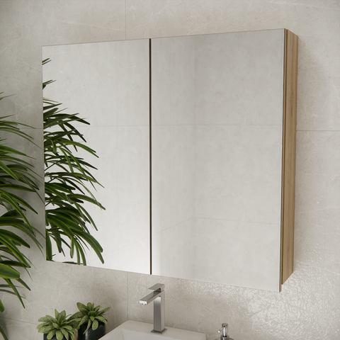 Espelheira de Banheiro Nature 90cm Estilare Esp4031 Carvalho