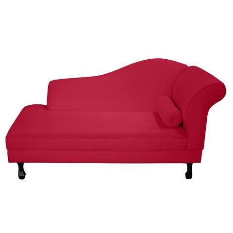 Recamier Divã Dubai 160 Cm Braço Esquerdo Vermelho