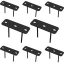 Ver imagem 1 de 08 Suportes 2 Espetos Estacas Chão Refletor 08 Cjts - Preto