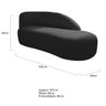 Kit Divã Luna 185cm Lado Direito e 01 Poltrona Base de Ferro Preto Suede Preto - 3