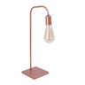 Abajur Luminária De Mesa  Rose Gold E-27 Retrô L Para Quarto Sala - 1