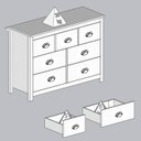 Ver imagem 6 de Comoda 7 Gv 02 Mesas de Cabeceira 3 Gv Madeira Maciça Freijo Milani Store