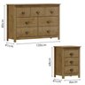 Comoda 7 Gv 02 Mesas de Cabeceira 3 Gv Madeira Maciça Freijo Milani Store - 4