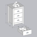 Ver imagem 7 de Comoda 7 Gv 02 Mesas de Cabeceira 3 Gv Madeira Maciça Freijo Milani Store