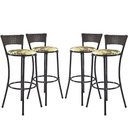 Ver imagem 1 de Jogo com 4 Banquetas Alta Forts Verde Floral, Fibra Uv Bancada, Área Goumert, Bar, Piscina, Balcã