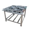 Fogão para Cozinha Industrial Total Inox 4 Bocas Queimado com Chama Dupla 40 Cm Sebem - 1